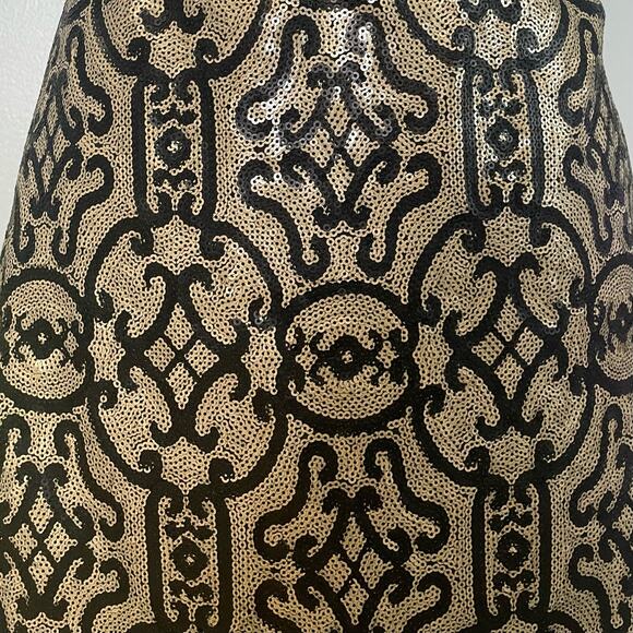 Max Studio Bronze Black Sequined Mini Skirt - Picture 3 of 6